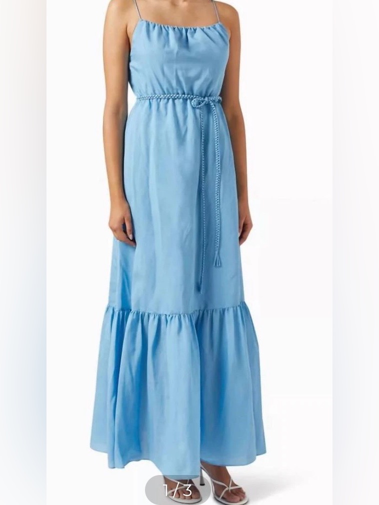 Alice + Olivia Jayda Belted Scoopneck Maxi Dress